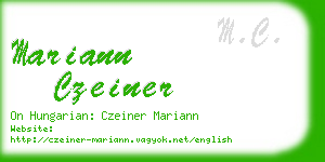 mariann czeiner business card